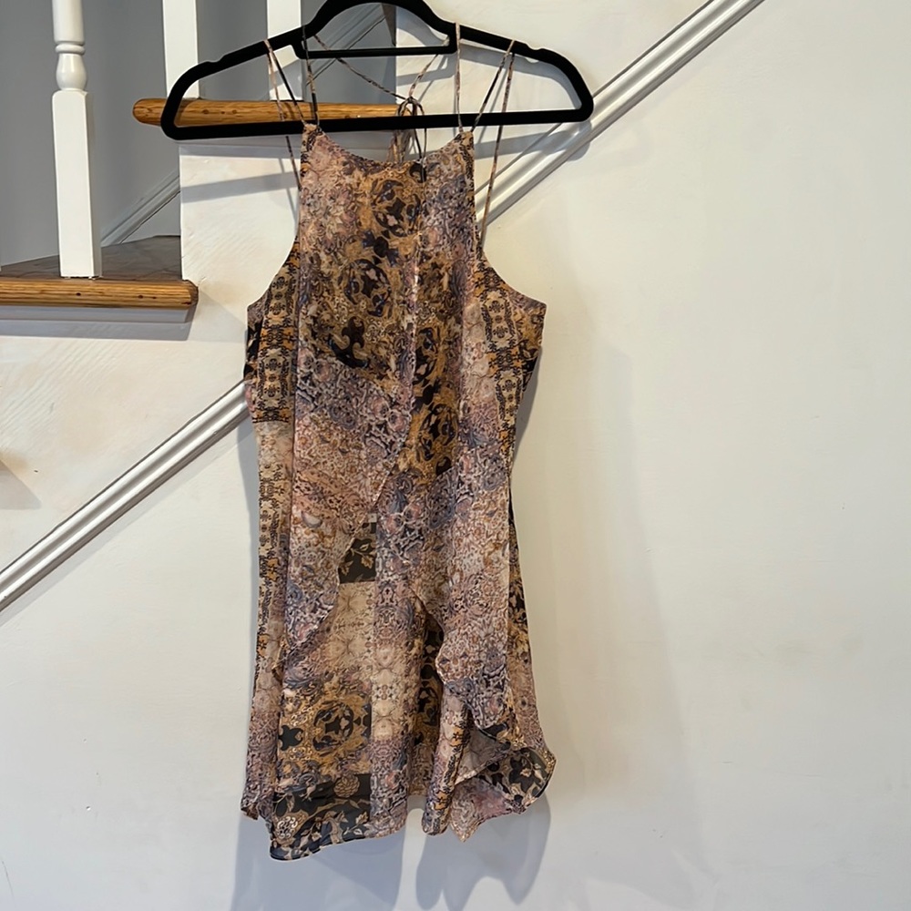 BGBGeneration flowy pink printed dress.